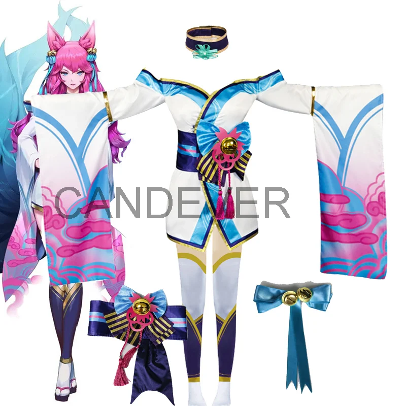 Ари LOL костюм для косплея Клубная Лига Легенд Spirit Blossom Ahri платье - купить по