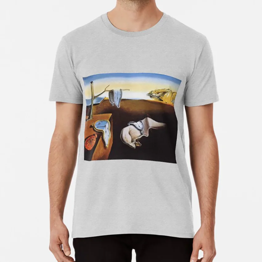 Футболка с надписью The Persistence Of Memory-Сальвадор Дали | Мужская одежда