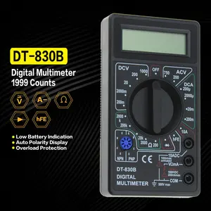 DT-830B Digital Multimeter Handheld Mini Ammeter Voltmeter Voltage Current Diode hFE Tester Meter Portable Multimetro Ohmmeter