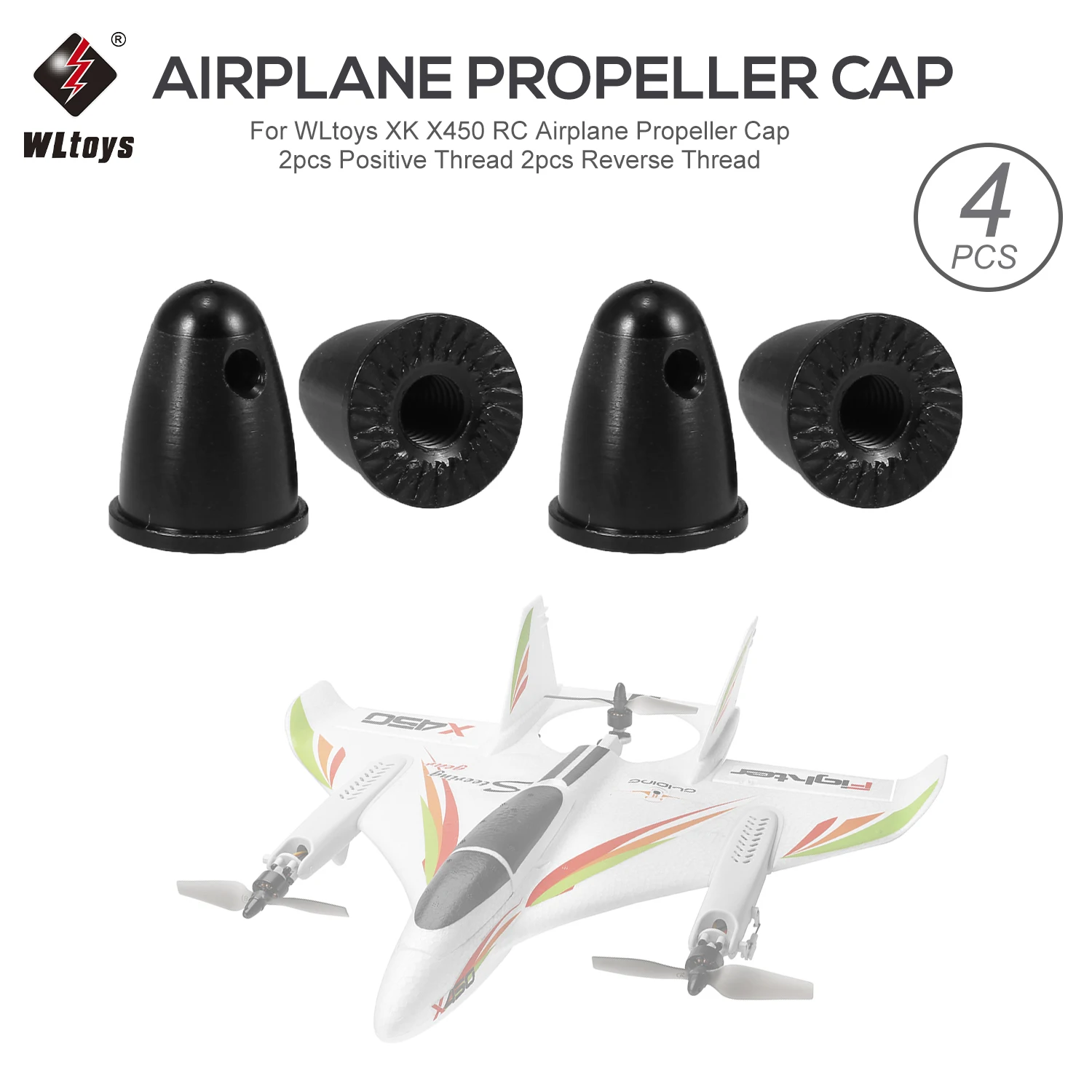 2 шт. CW CCW крыло с фиксированным пропеллером для WLtoys XK X450 радиоуправляемый самолет