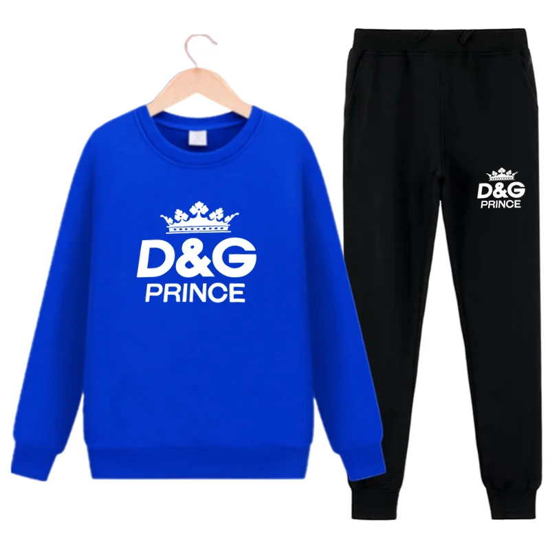 

Spring and autumn O-neck pullover hoodie men 2021 new fashion simple casual sports suit running two-piece suit