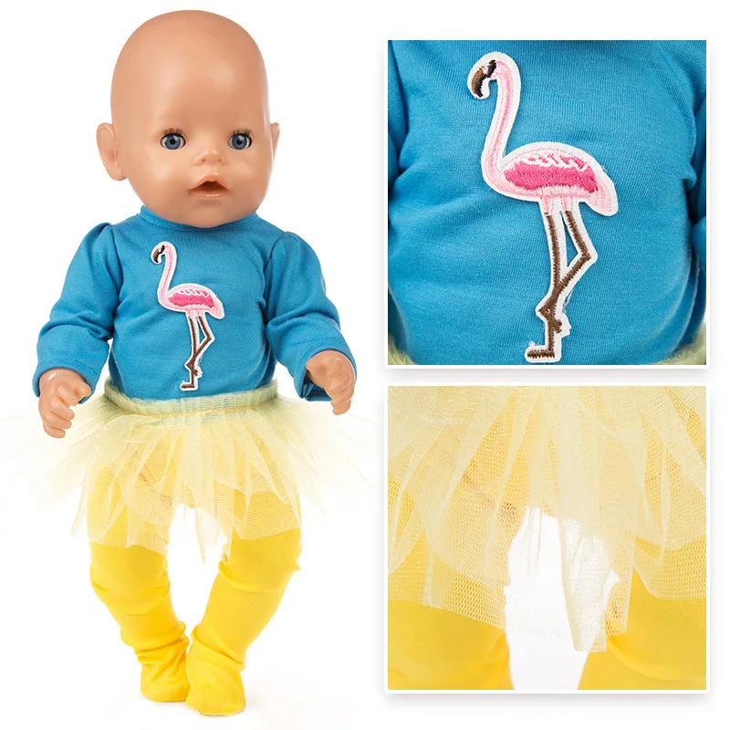 

Pink tutu dress for 18 inch girls doll princess dress toys clothes bebe doll dress For 43 cm Babies Born Dolls