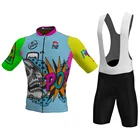 Набор велосипедных Джерси Slopline с коротким рукавом, летняя велосипедная одежда для шоссейных велосипедов, гелевые шорты 9D с нагрудником для езды на велосипеде на большие расстояния