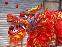 10m 6 adult chinese dragon dance silk folk festival celebration lion dance kongfu mascot costume parade stage props no poles