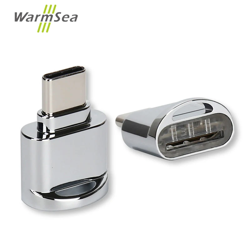 Мини OTG usb type C кард-ридер USB3.1 Micro SD TF Память для Macbook или смартфона с интерфейсом type c серебристый тип-c