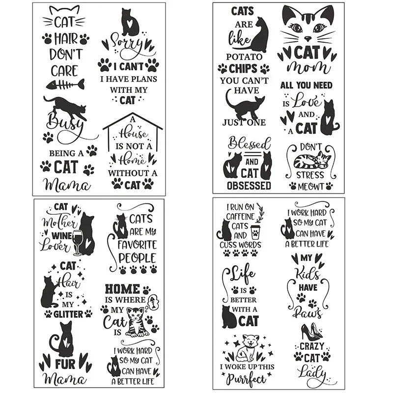 

NEW Cartoon Cling Stamp Of Cute Cat Fish Letters High Heels For Scrapbooking Paper DIY Ink Stencil Clear Seal Album Making