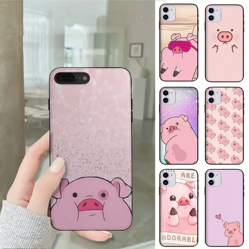

Cute PINK Kawai Pig Phone Case Fundas Shell Cover For Iphone 6 6s 7 8 Plus Xr X Xs 11 12 13 Mini Pro Max