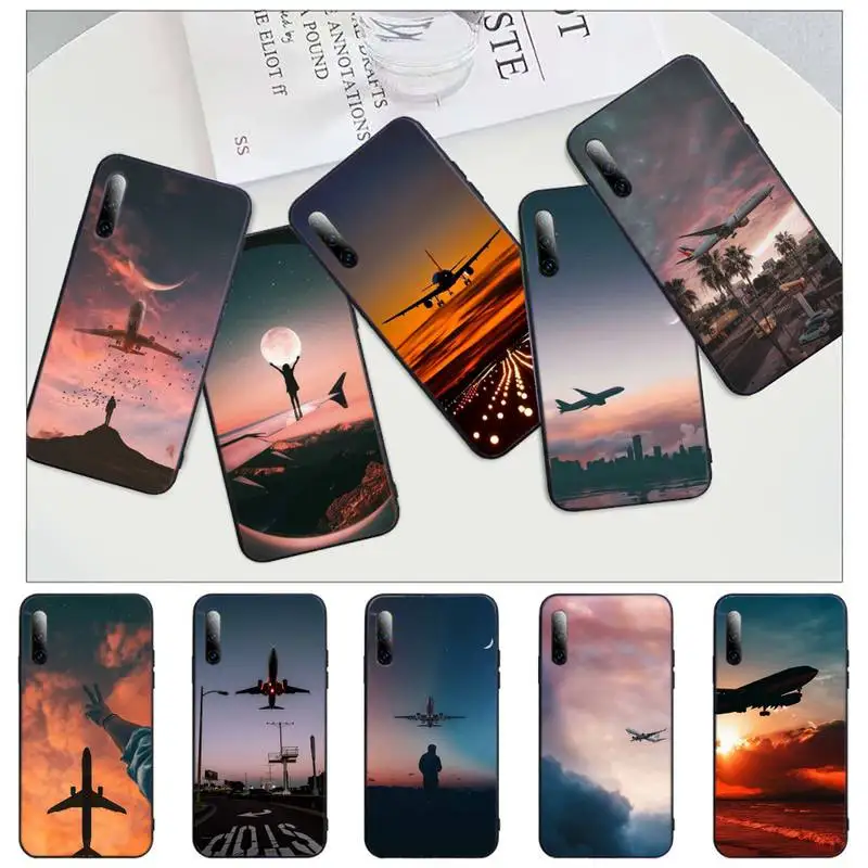 

Aircraft Airplane fly travel cloud Phone Case For iphone 12 11 13 7 8 6 s plus x xs xr pro max mini shell