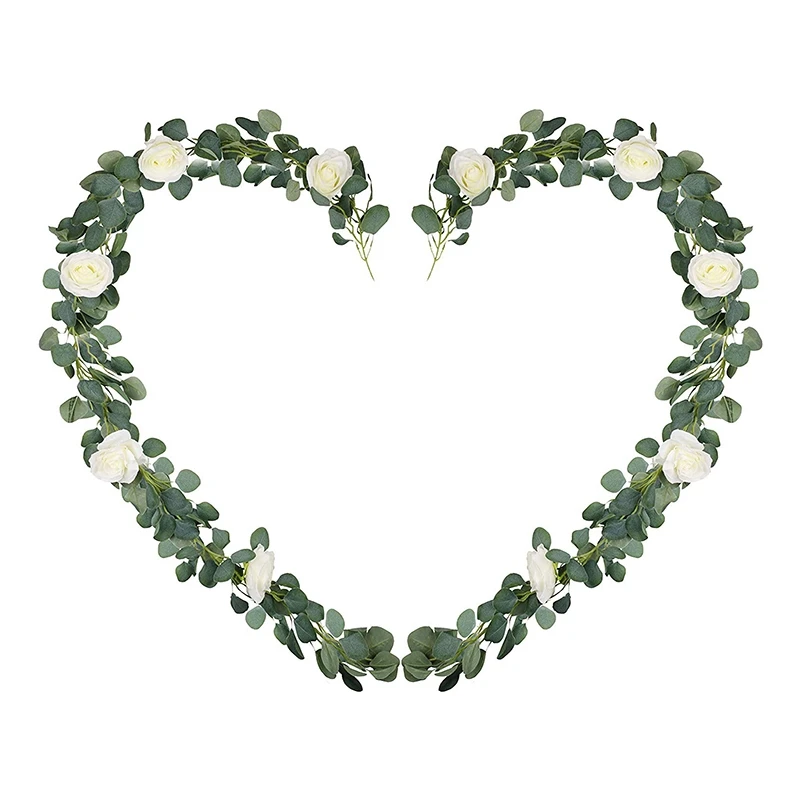 Эвкалипт гирлянда эвкалипт искусственные виноградные цветы Шелковый зеленая