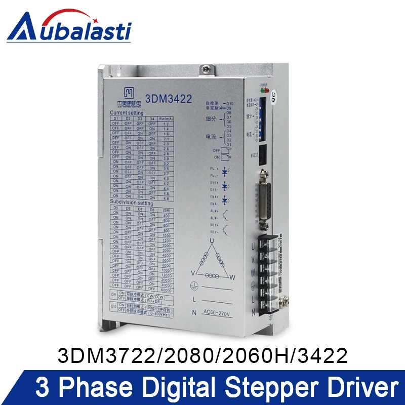 JMC 3 фазы 3DM2080 3DM2060H 3DM3722 3DM3422 Цифровой Драйвер шагового двигателя 110V 220VAC оснащен