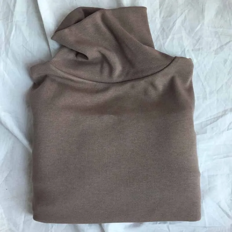 Водолазка с длинным рукавом рубашка размера плюс Ретро стиль 90s Kpop элегантный