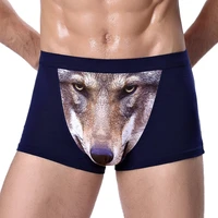 mens underwear personalized printing wolf boxer briefs fashion men underwear sexy modal breathable comfortable male panties