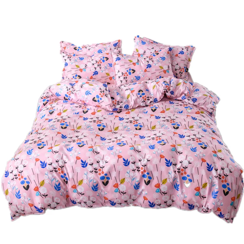 [Shunfeng] four piece sanding set three skin friendly aloe cotton sheet quilt cover and bedding for students' dormitory | Дом и сад