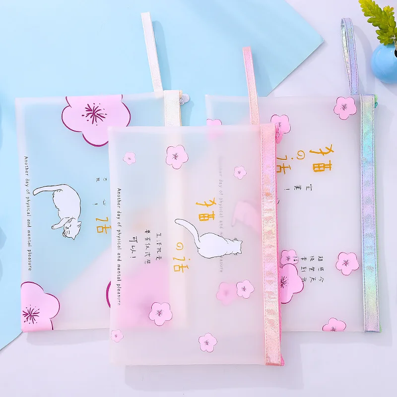 Японские канцелярские товары милая розовая вишневая кошка лазерная