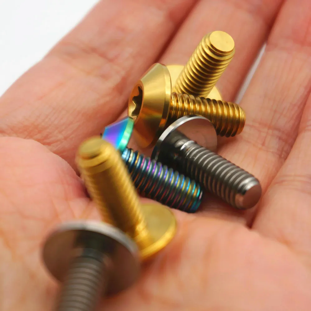 6 шт. титановые болты Torx класс 5 винт с головкой зонтика Ti-болт M5 x 15 M6x12 M6x15 M6x20 для