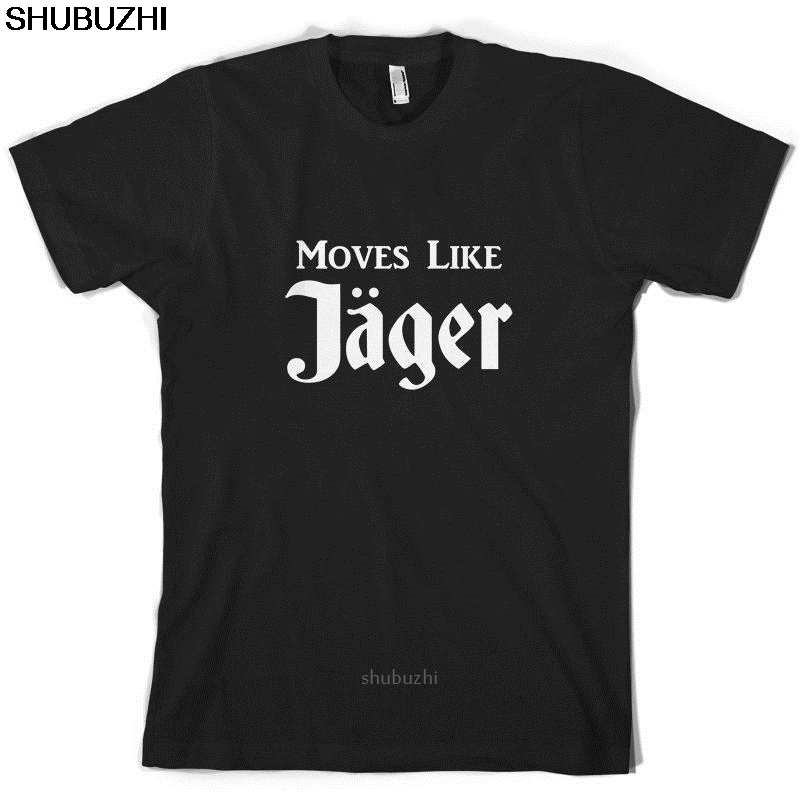 Футболка мужская с надписью Move Like Jager пить алкоголь shubuzhi модная классическая