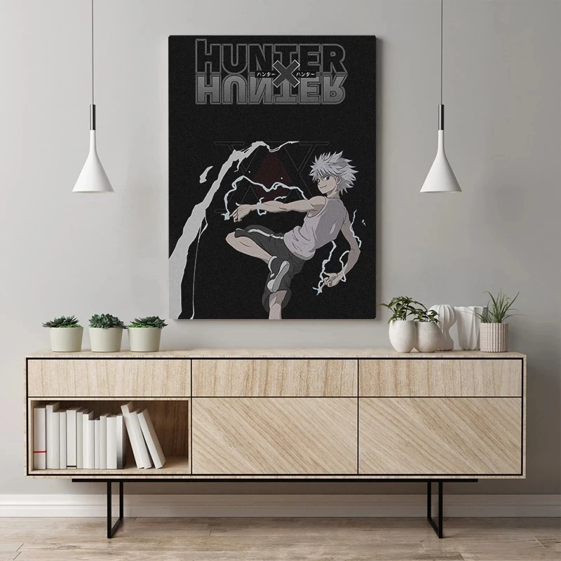 Hunter x плакаты Killua Zoldyck HxH Аниме Холст печать живопись стены искусства картины для