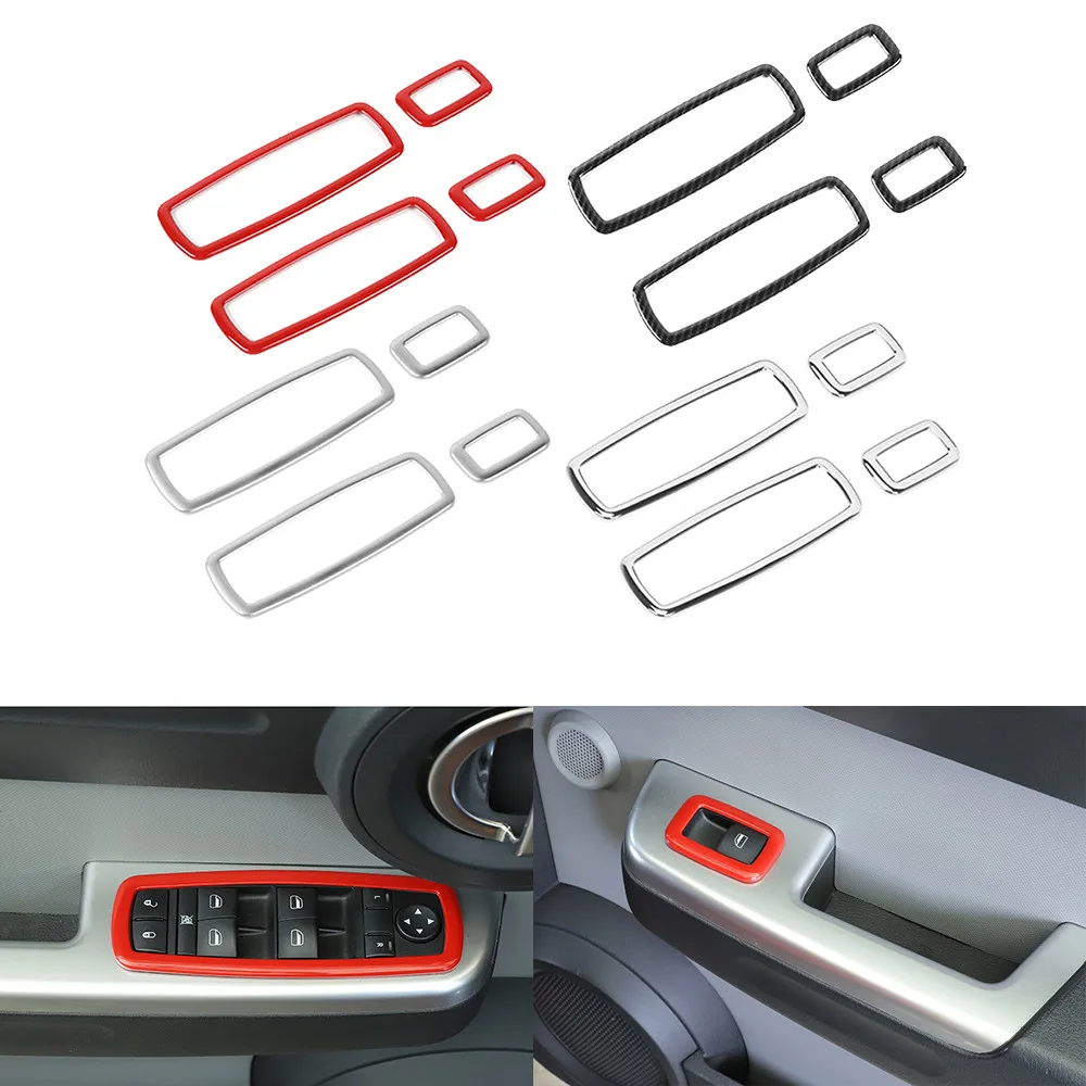 Fit for Jeep Liberty Dodge Nitro 2007-2012 ABS Door Window Lift Switch Button Cover Trim Interior Car Accessories