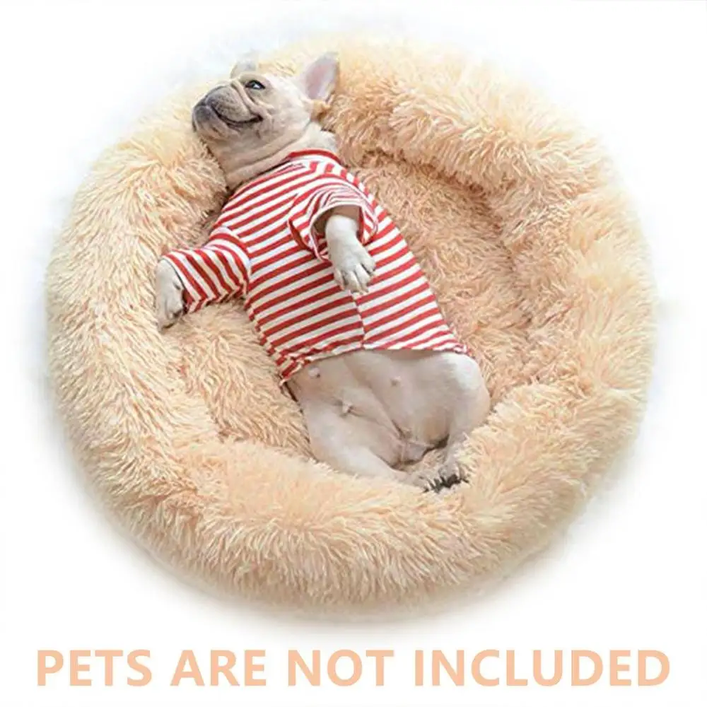 Лежанка-гнездо для домашних животных кошек и собак зима круглые плюшевые