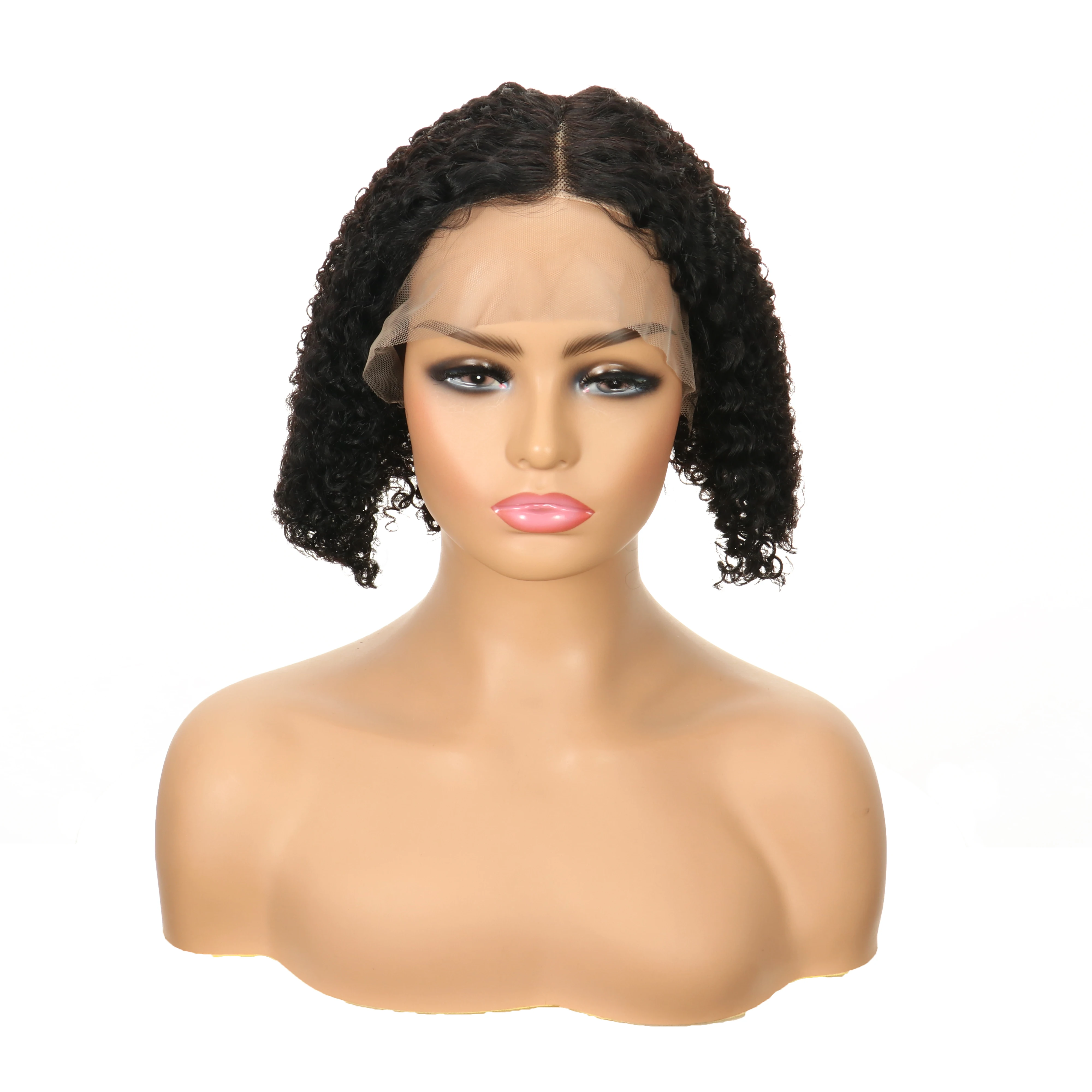 

YATUWIN кудрявые короткие парики боб человеческие волосы 13 × 5 × 1 T кружевные передние парики для черных женщин Бразильские Волосы плотность 150% ...