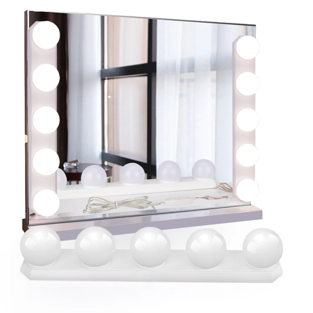 Портативный комплект для зеркала макияжа с 5 Светодиодами приглушаемые