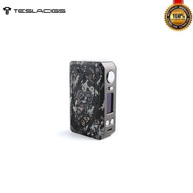 Оригинальный Tesla Poker 218 TC Box Mod Вт Питание от двух 18650 батарей Teslacigs Vape 510 резьба Fit