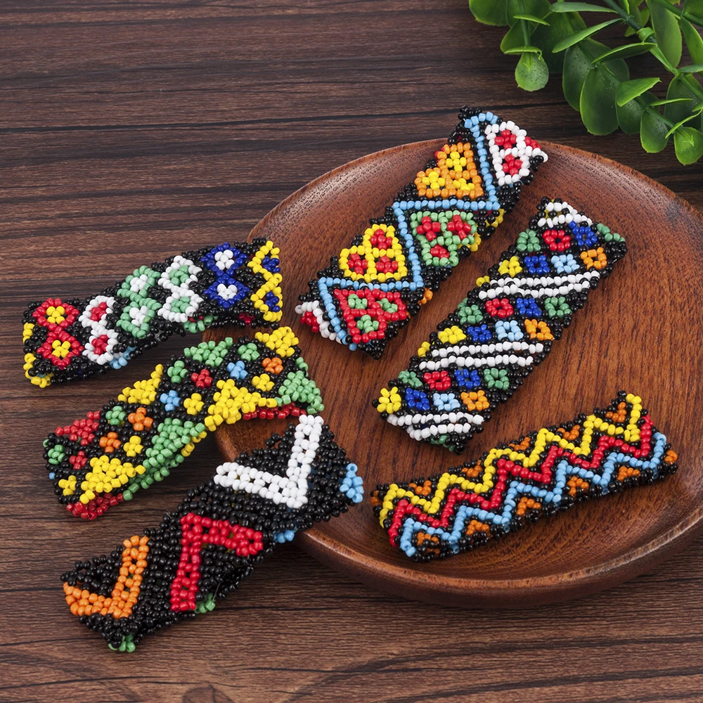 Уникальный Boho женский Печатный узор эластичный браслет из бусин тотем узор ручной работы эластичный браслет ювелирные изделия