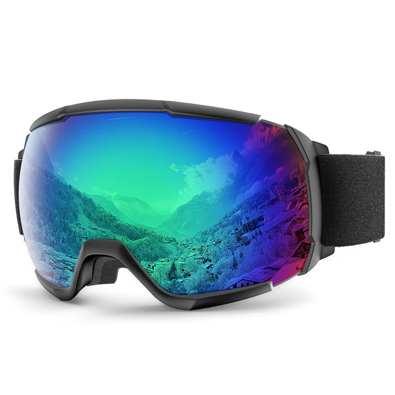 

Men Women Ski Goggles Double Layers Goggle Lens Snowboard Goggles Blue Outdoor Sport Lentes Nieve Skiing Snowboarding BK50HX