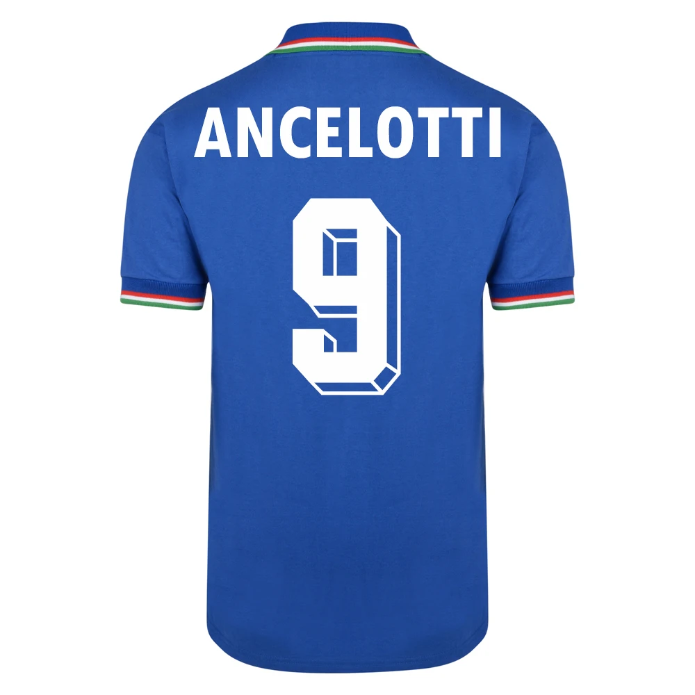 

Retro 1982 Rossi Ancelotti Mancini Baresi Conti Altobelli Cabrini Bergomi Classic Italy Shirts Vintage Jerseys