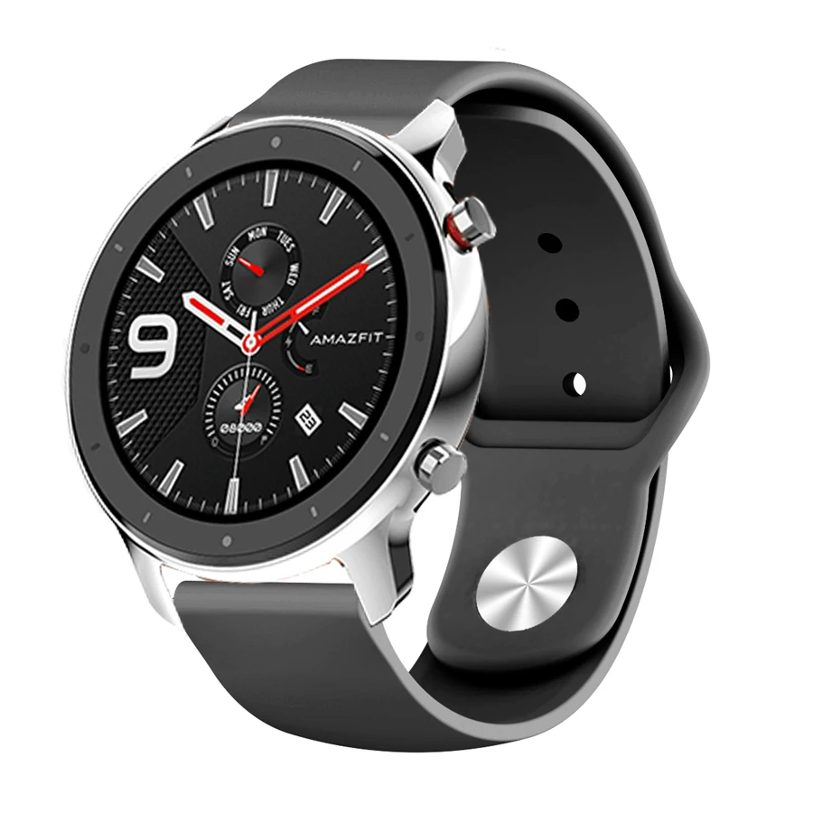 22 мм браслет ремешок для Xiaomi Amazfit GTR 47 Pace Stratos 2 samsung gear S3 Galaxy 46 силиконовый часов |