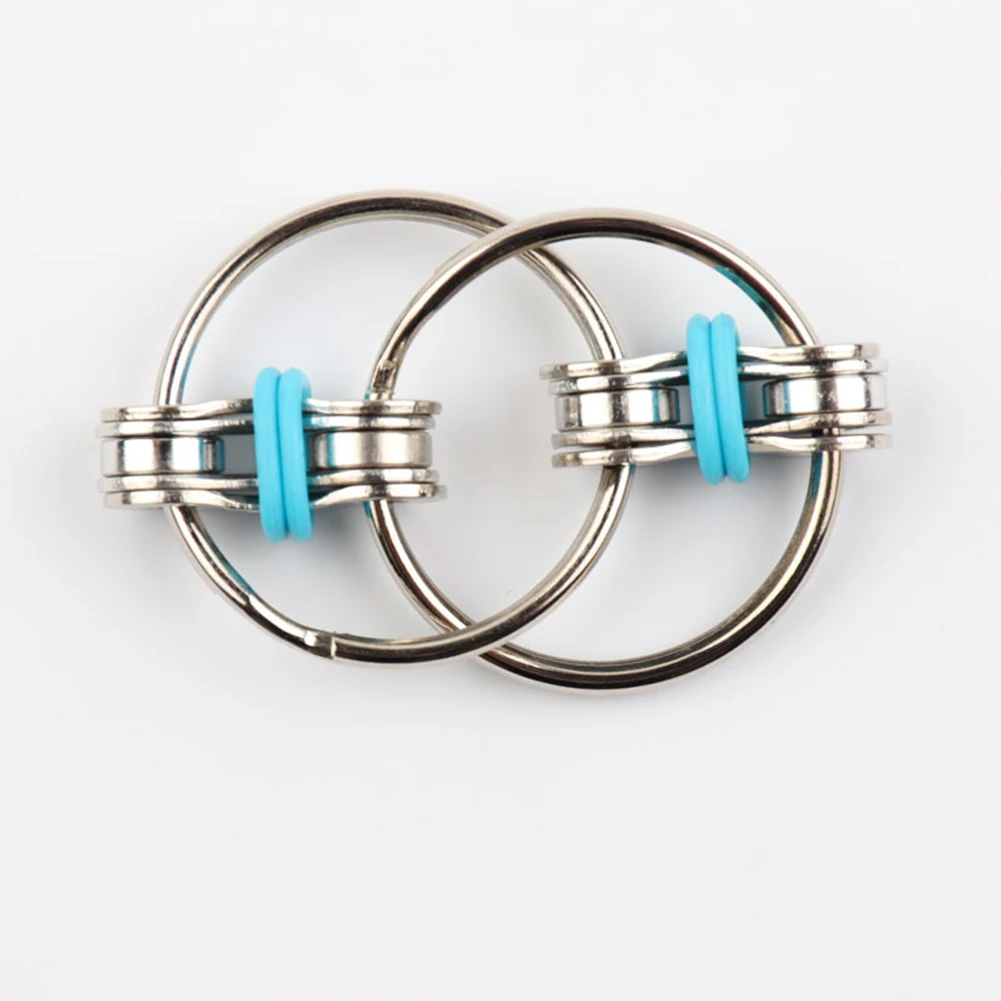 

Hand Spinner Finger Sensory Toys Metal Key Ring Anti Stress Bike Chain Fidget Metal Puzzle Vent Keychain Key Ring Antistres Toys