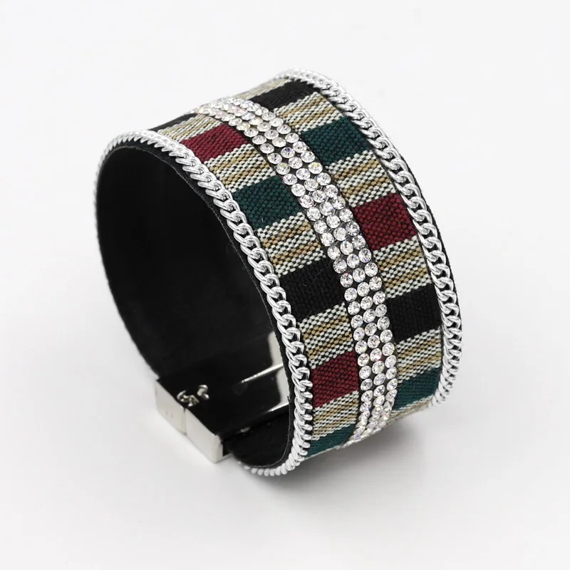 Ювелирные браслеты VONNOR Женский яркий браслет в полоску женский браслет|Гибкие