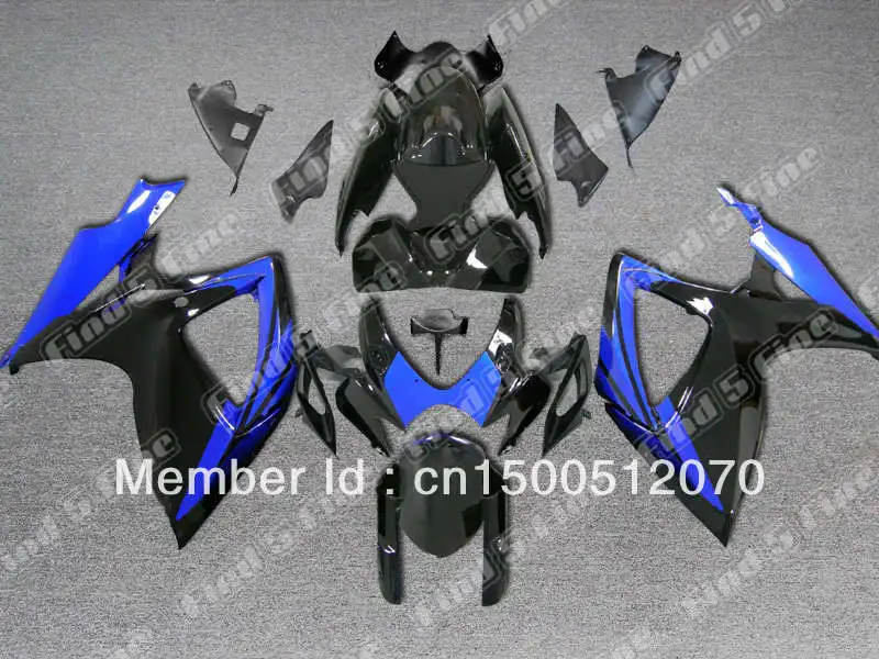 

gloss black blue for SUZUKI GSXR600 GSXR750 06 07 GSX-R600 GSX-R750 06-07 GSXR 600 750 2006 2007 2006-2007 fairing kit