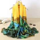 Весна-Осень 2022, пляжные шарфы Bufanda, Женская Солнцезащитная шелковая шаль x 90 см, шаль, платок, палантин, глушитель