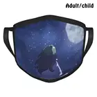 Белая многоразовая маска для лица Луна айлиш с защитой от пыли, сделай сам, Билли, музыка, мое будущее