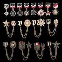 diy fashion brooch breastpin order of merit college army rank metal patches for clothing qr 2687