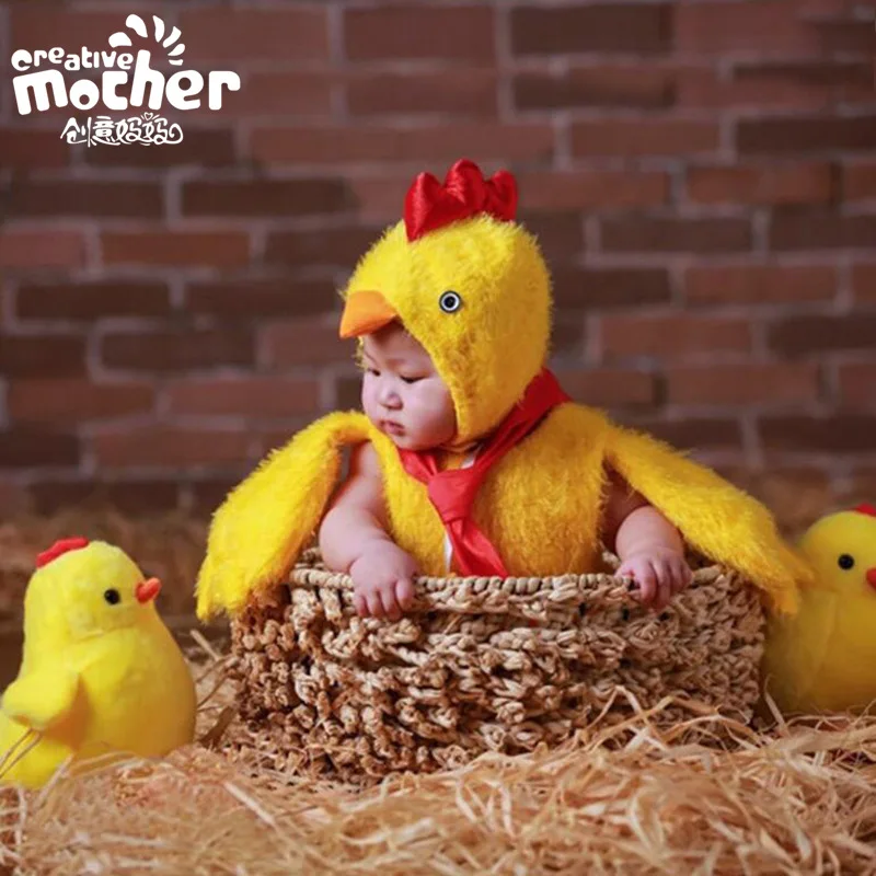 

Одежда для малышей, оптовая продажа, детская студийная фотография, одежда для моделирования, желтая куриная одежда, C - 126