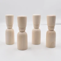 2pcs 26x85mm home natural wood peg doll wooden people figures for painting decorative doll bodies for diy arts and crafts