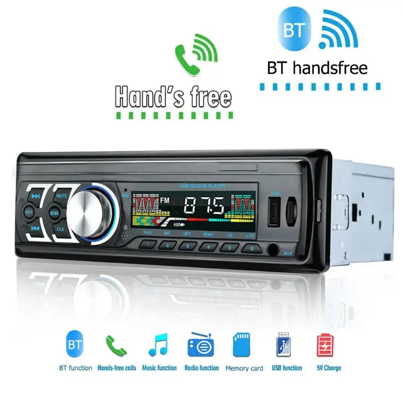RM-JQ1781C 1Din универсальный автомобильный fm-радио In-Dash стерео аудио USB Bluetooth Hands-free головное устройство MP3 музыкальный плеер новое поступление