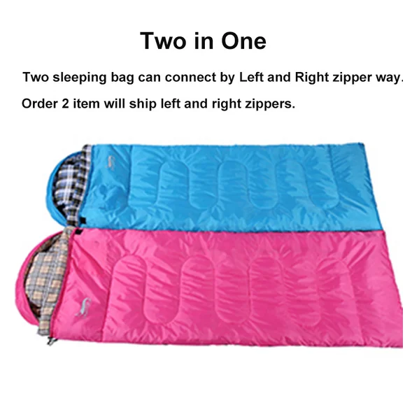 

Soft Flannel Sleeping Bags with Pillow for Adult Kids Winter Sleeping Bag Warm Lining Hiking Camping Bags with Sack