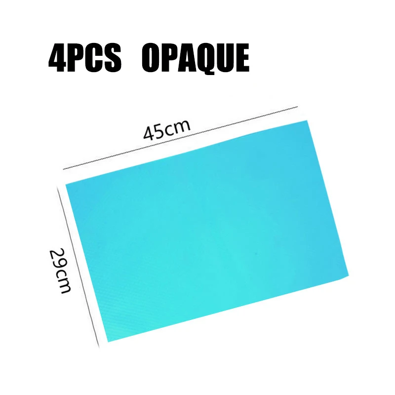 4pcs Blue 4PCs/set Fridge Waterproof Mats Moisture Tailorable Pad For Kitchen Refrigerator Pad Antifouling Mildew - Цвет: 4pcs Blue