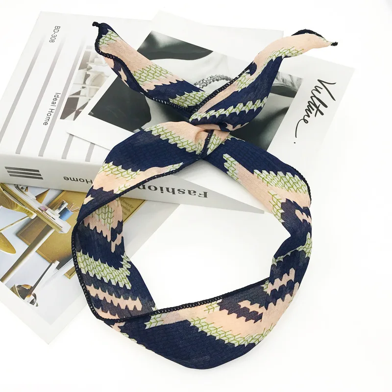 Женская повязка на голову с принтом фламинго из металлической проволоки