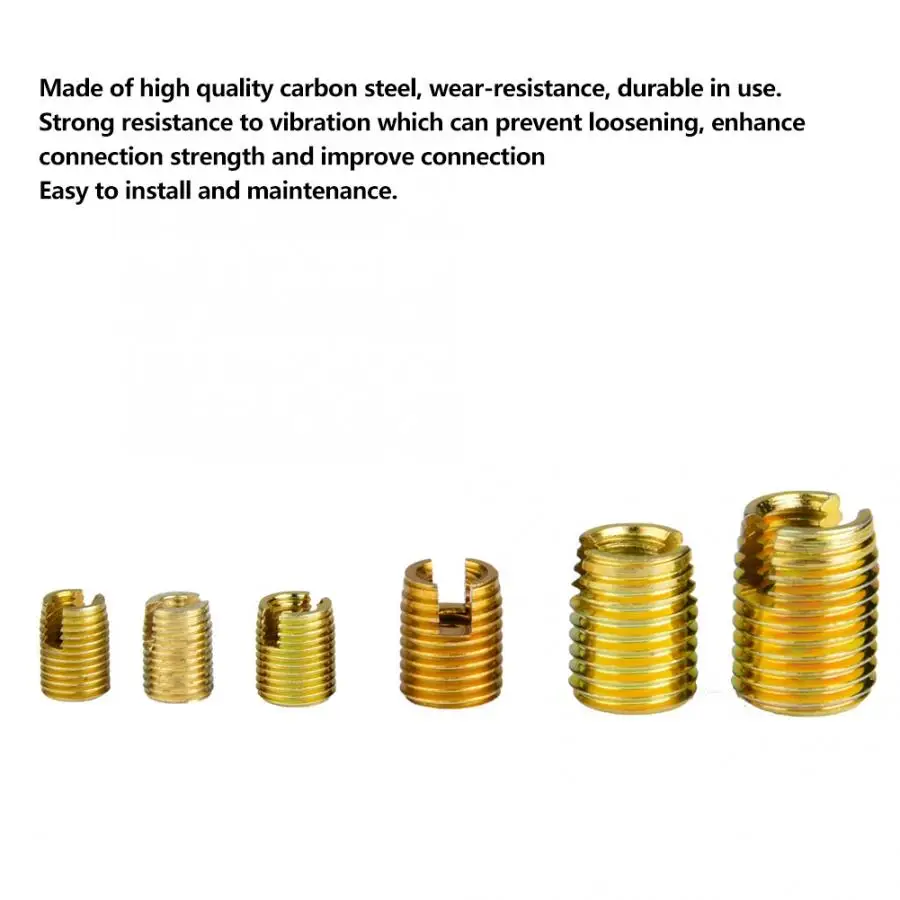 60 шт. 302 Тип Углеродистые стальные самонарезающие винты резьбовые вставки