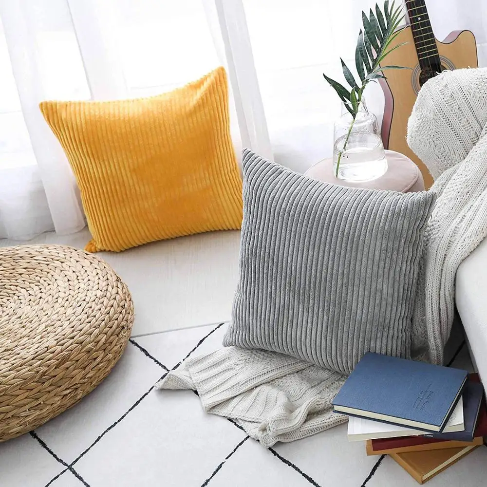 

Nordic Cushion Cover Corduroy Pillow Cover for Sofa Living Room Housse De Coussin 45*45 Decorative Pillows Nordic Decoration