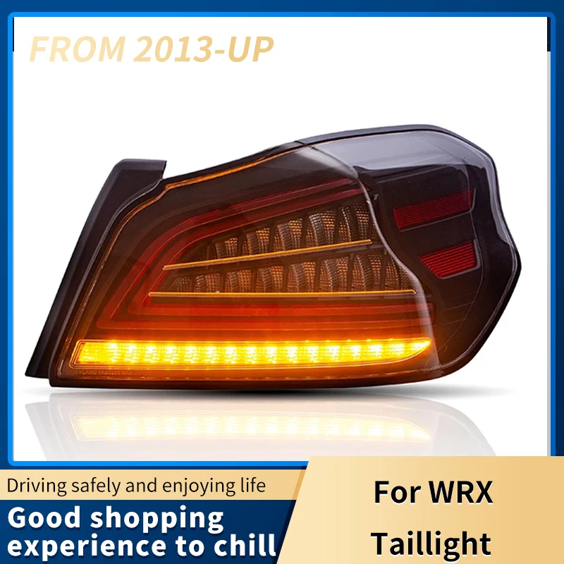 

Пара стайлинга автомобилей Для Sabaru WRX хвост светильник 2013-UP светодиодный динамический сигнал СИД DRL тормоз заднего хода авто аксессуары
