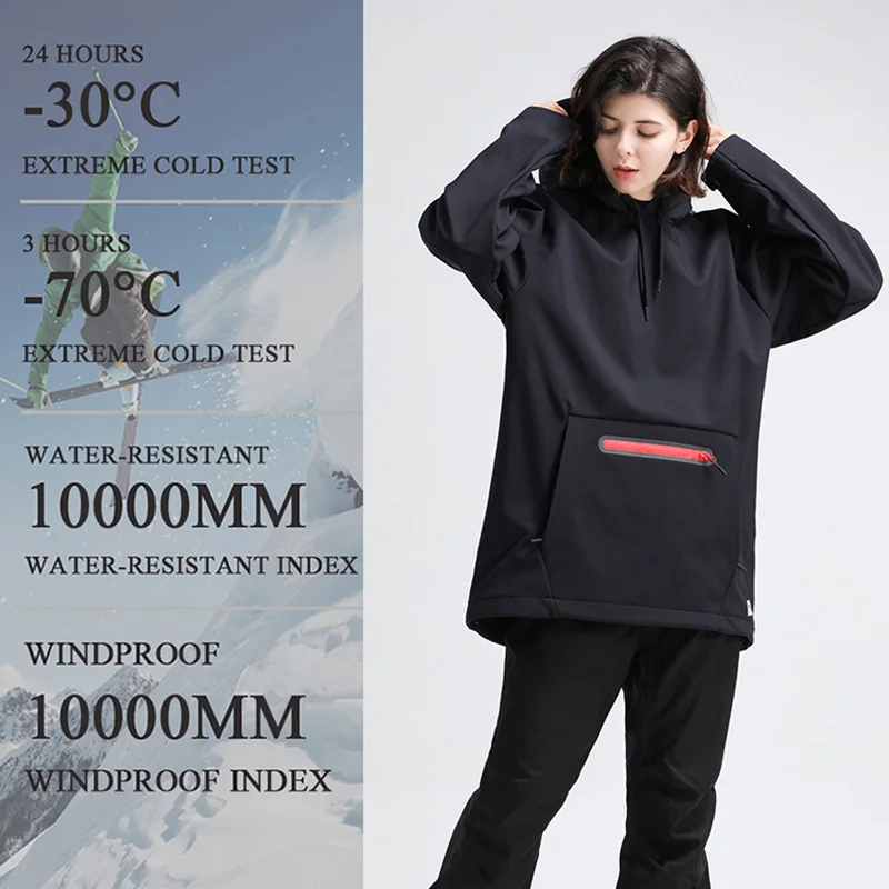 Зимняя Толстовка GSOU для сноуборда и пары зимняя водонепроницаемая утепленная