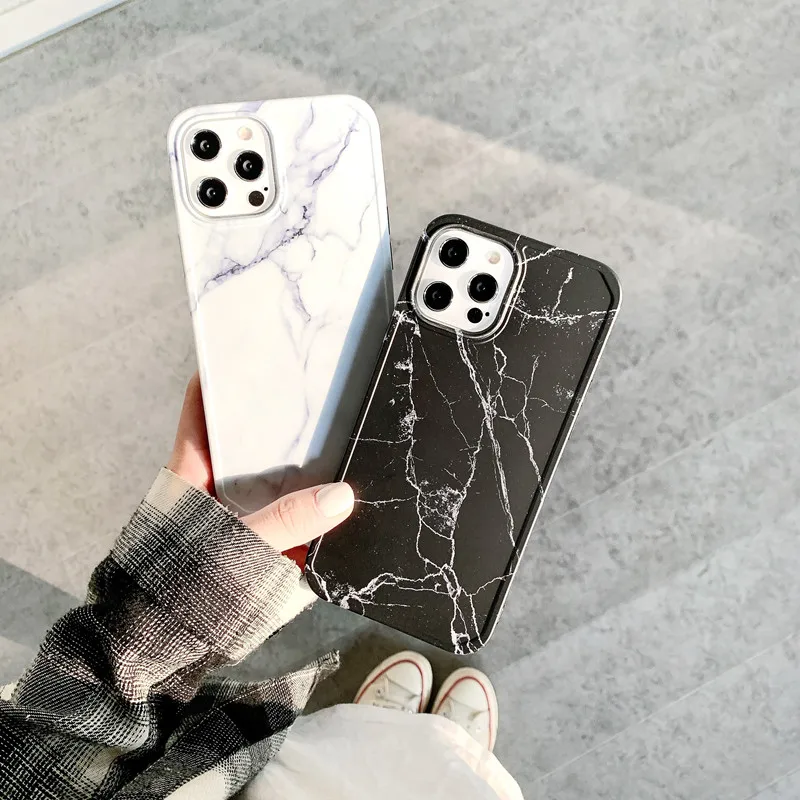 Дизайн Мрамор IMD чехол для телефона iPhone12 11Pro XSMAX 78 плюс SE2020 Мягкая обложка XR узкие