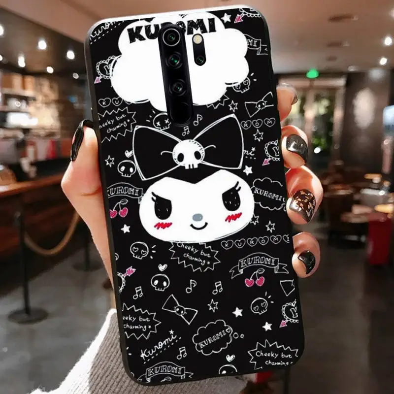 

Kuromi Colorful Phone Case Black Cover For Redmi 7A 4X 5 6 7 8 8A 5Plus GO Note 4/4X 7 K20/Pro Cases