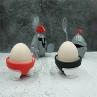 retro guard egg cup with spoon egg tray cute arthur for kids armor soldier royal guard boiled eggs holder cute cooking tool