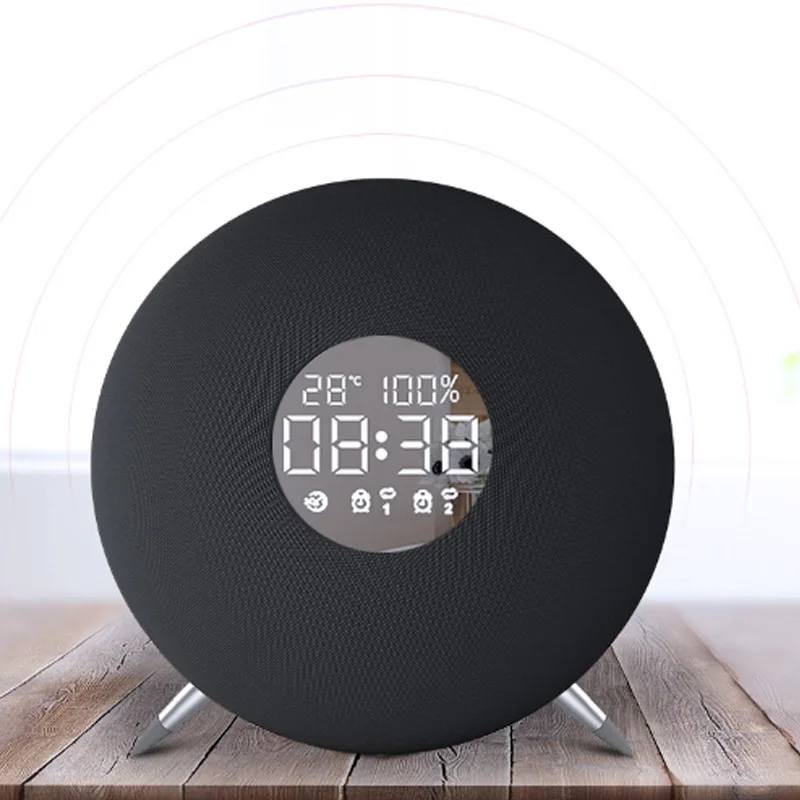 Портативный Bluetooth динамик беспроводной мини сабвуфер для помещений будильник